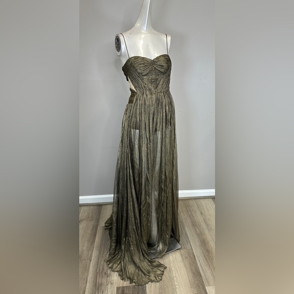 MARIA LUCIA HOHAN allar plissé-effect maxi dress Size IT38(US2) $1950 - Picture 5 of 14